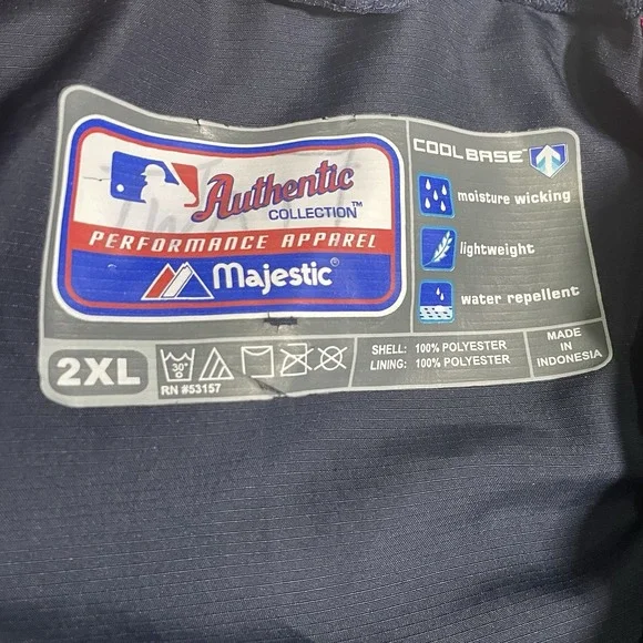 Minnesota Twins Windbreaker 2XL Majestic Dugout Authentics Collection Jacket - Picture 7 of 7